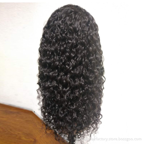 Factory Price 100% Virgin Unprocessed Malaysian 4*4 Water Wave Full Lace Closure Human Hair Wig